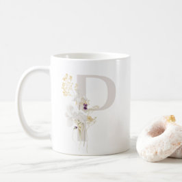 Ursprüngliche P mit weich Blume Kaffee Tasse