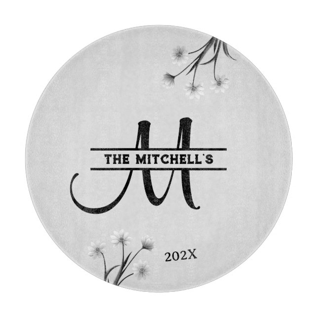 Ursprüngliche Personalisierte Monogramm Schneidebrett (Vorderseite)