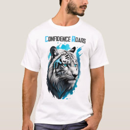 Ursprüngliche Schönheit: Blaue Augen eines weißen T-Shirt