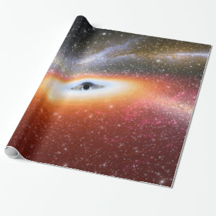 Ursprüngliche Schwarze Loch-Weltraumanzeige NASA Geschenkpapier
