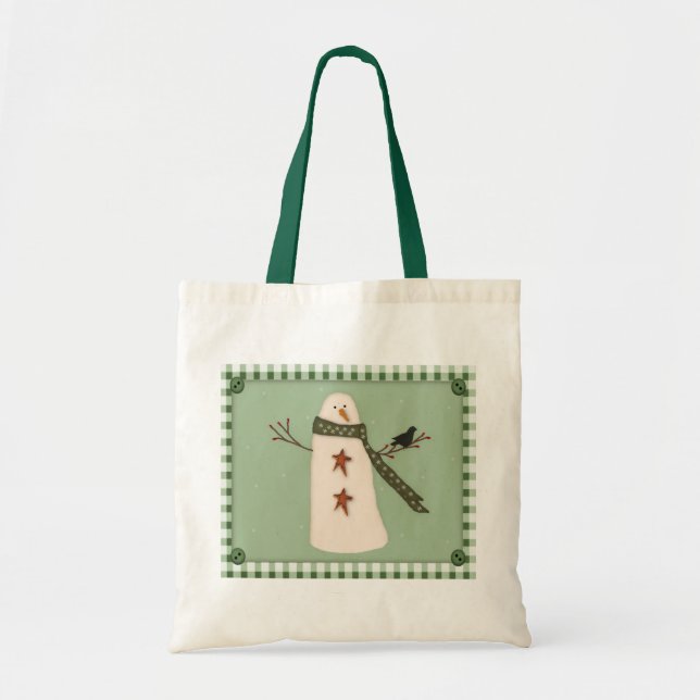 Ursprüngliche Snowman Tote Bag Tragetasche (Vorne)