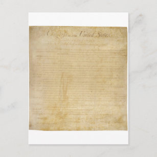 Ursprüngliche Verfassung der Vereinten Staaten Postkarte