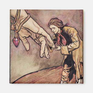 Ursprüngliche Wasserfarbeillustration Arthurs Magnet