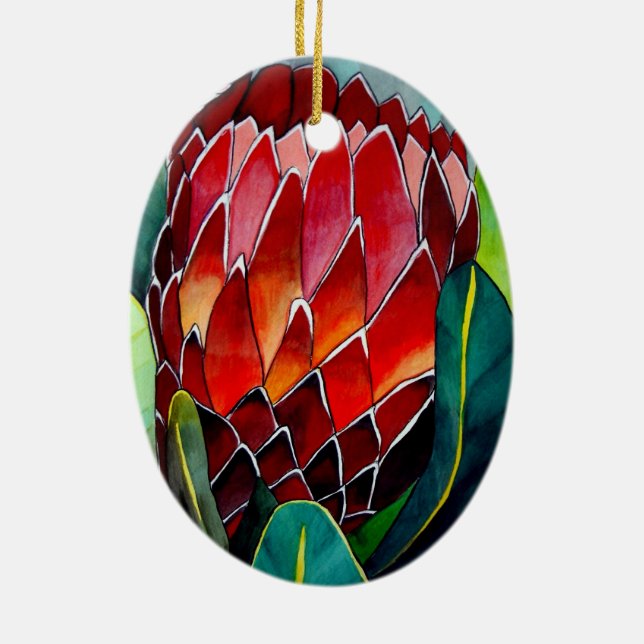Ursprüngliche Wasserfarbekunst der roten Keramik Ornament (Hinten)