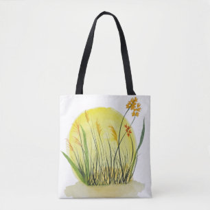 Ursprüngliche Wildblumen- und Präriegras-Natur Tasche