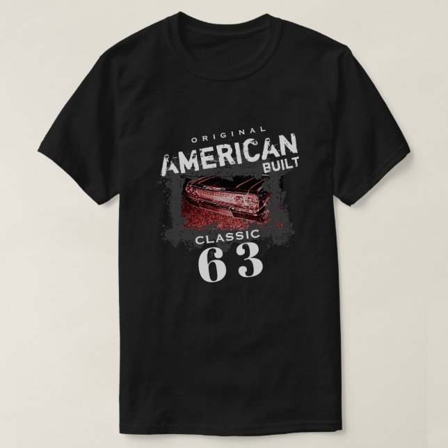Ursprünglicher Amerikaner errichtete Klassiker 63 T-Shirt (Design vorne)