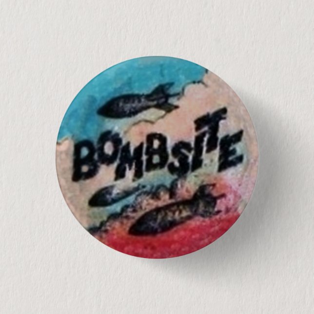 Ursprünglicher Bombsite Fanzine Knopf Button (Vorderseite)