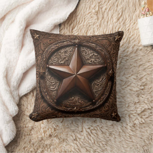 Ursprünglicher Cowboy Brown Country Western Texas Kissen