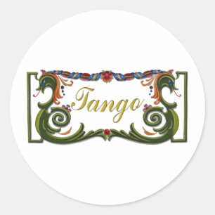 Ursprünglicher Entwurf des Tangos! Runder Aufkleber