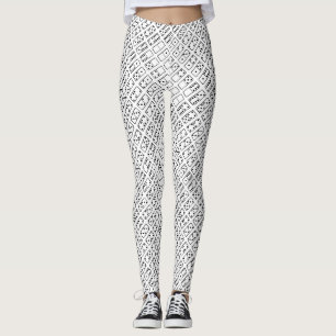 Ursprünglicher Entwurf Schwarzweiss-Dominosymbole Leggings