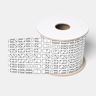 Ursprünglicher Entwurf Schwarzweiss-Dominosymbole Ripsband