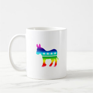 Ursprünglicher Esel-Regenbogen Demokraten Kaffeetasse