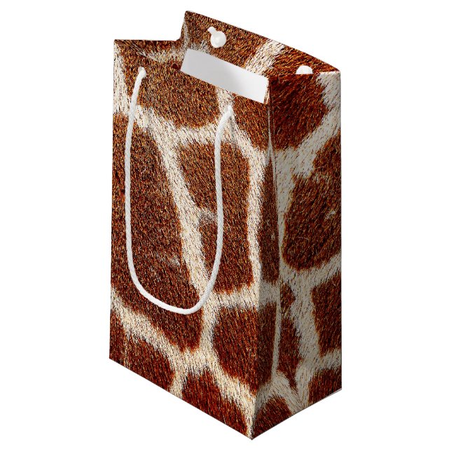 Ursprünglicher Giraffenpelz Kleine Geschenktüte (Vorderseite Schrägansicht)