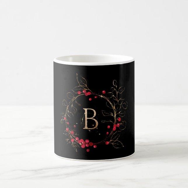 Ursprünglicher Glitzer Letter B Holly Eukalyptus H Kaffeetasse (Mittel)