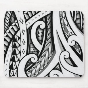 Ursprünglicher Maori- Stammes- Tätowierungsentwu Mousepad