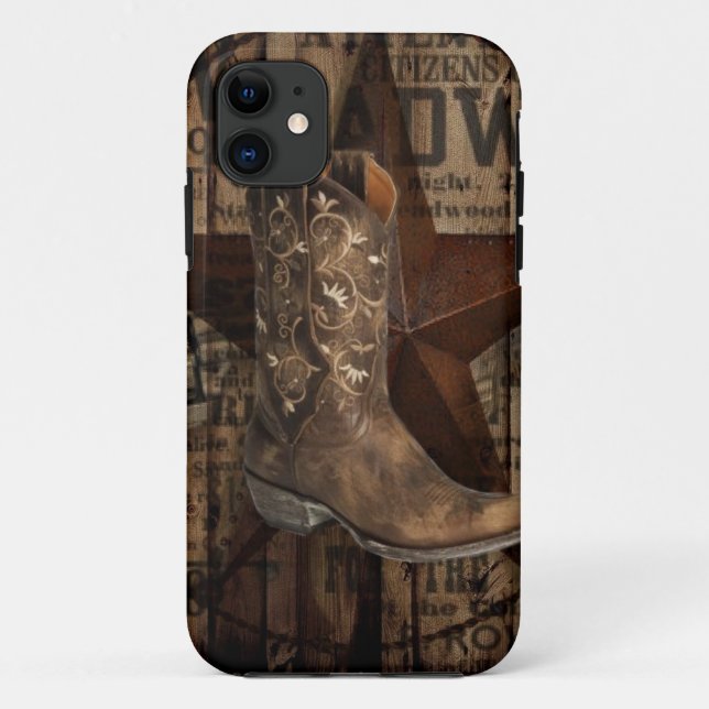 Ursprünglicher Stern-Western-Land-Cowboy Texas Case-Mate iPhone Hülle (Rückseite)
