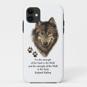 Ursprünglicher WasserfarbWolf, Tracks Familienstär Case-Mate iPhone Hülle