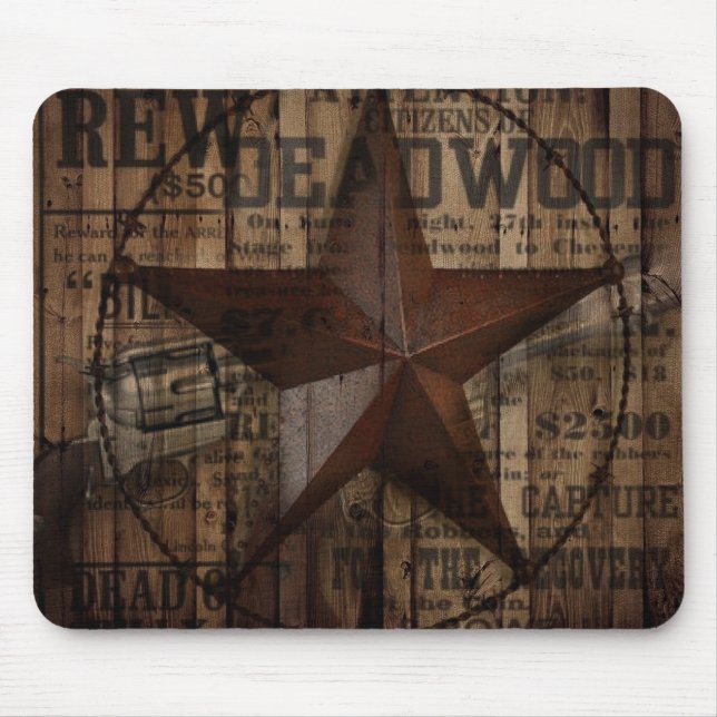 ursprünglicher Westernland Texas-Sterncowboy Mousepad (Vorne)