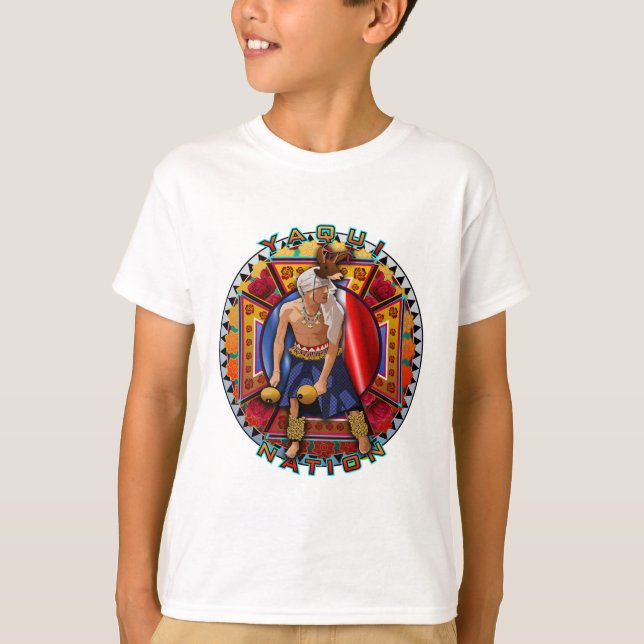 Ursprünglicher Yaqui Rotwild-Tänzerentwurf T-Shirt (Vorderseite)