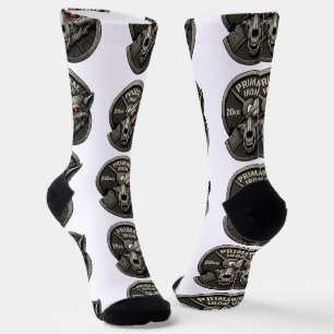 Ursprüngliches Eisenwolf-Gym-Gewichtsschild-Grafik Socken