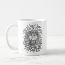 Ursprüngliches Federzeichnen eines grünen Mannes Kaffeetasse