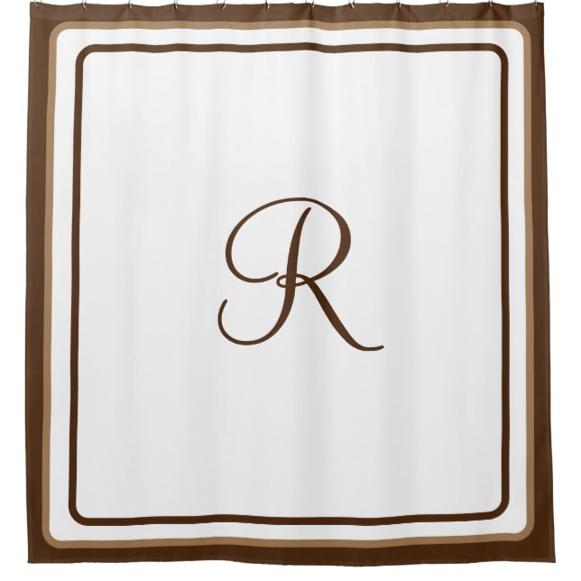 Ursprüngliches Hotel Chic Mit Monogramm Simple Bro Duschvorhang (Vorderseite)