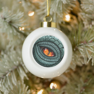 Ursprüngliches Reptilien-Raubtier-Auge Keramik Kugel-Ornament