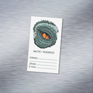 Ursprüngliches Reptilien-Raubtier-Auge Magnetische Visitenkarte