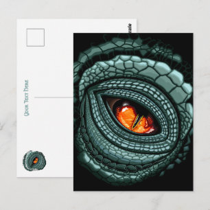 Ursprüngliches Reptilien-Raubtier-Auge Postkarte