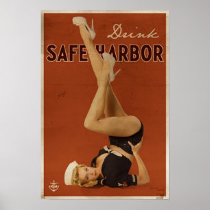 Ursprüngliches sicherer Hafen-Plakat Poster