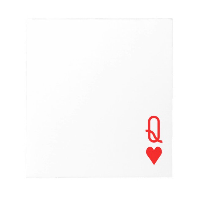 Ursprüngliches Valentinstag Herzenssymbol Notizblock (Vorderseite)
