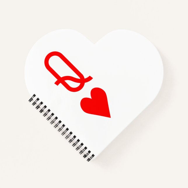 Ursprüngliches Valentinstag Herzenssymbol Notizbuch (Vorderseite)