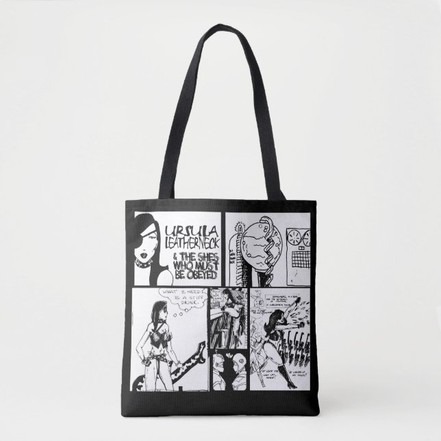 Ursula Leatherneck Punk Comic Strip Art Tasche (Vorderseite)