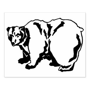 Ursus arctos Grizzlybär Gummistempel