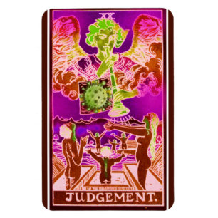 Urteil Coronavirus Art Tarot Card Magnet