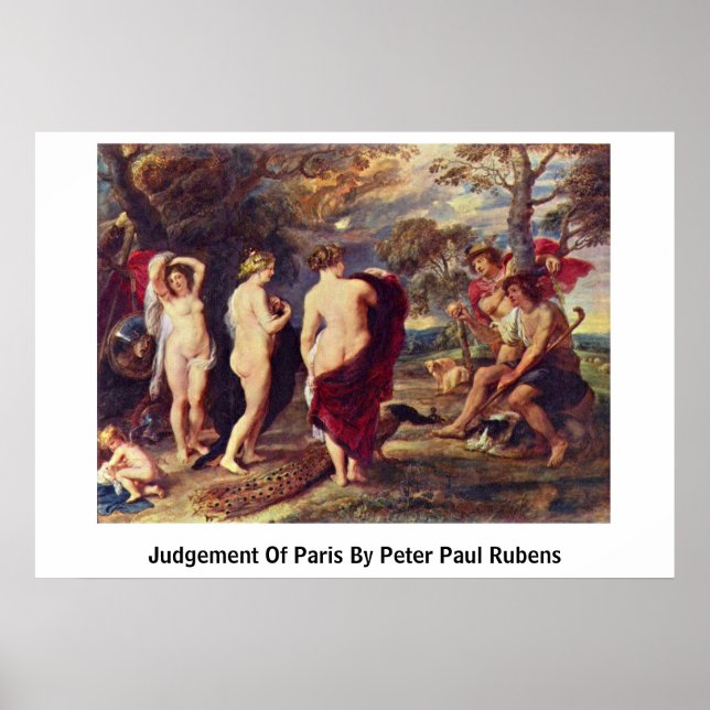 Urteil in Paris von Peter Paul Rubens Poster (Vorne)