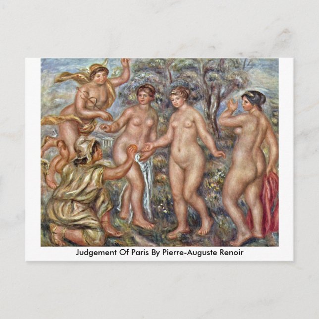 Urteil von Paris durch Pierre-Auguste Renoir Postkarte (Vorderseite)