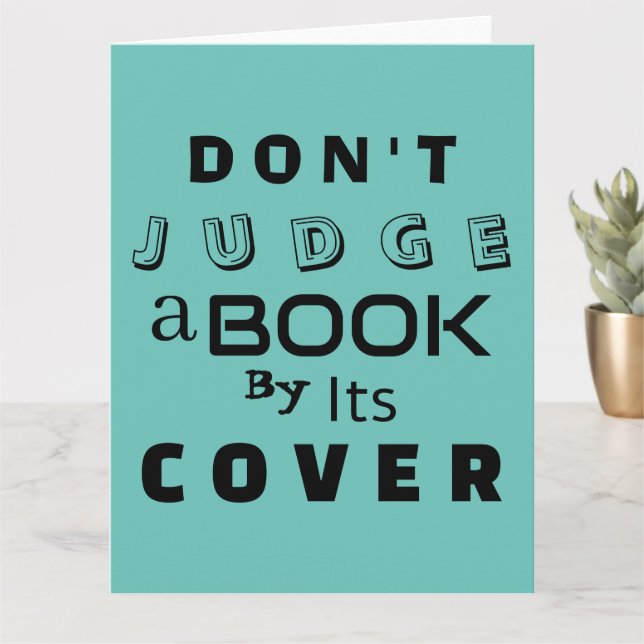 "Urteile ein Buch nicht nach seinem Cover" Karte (Kleine Pflanze)