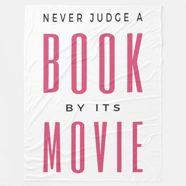 Urteile nie ein Buch nach seinem Film I Fleecedecke (Vorderseite)