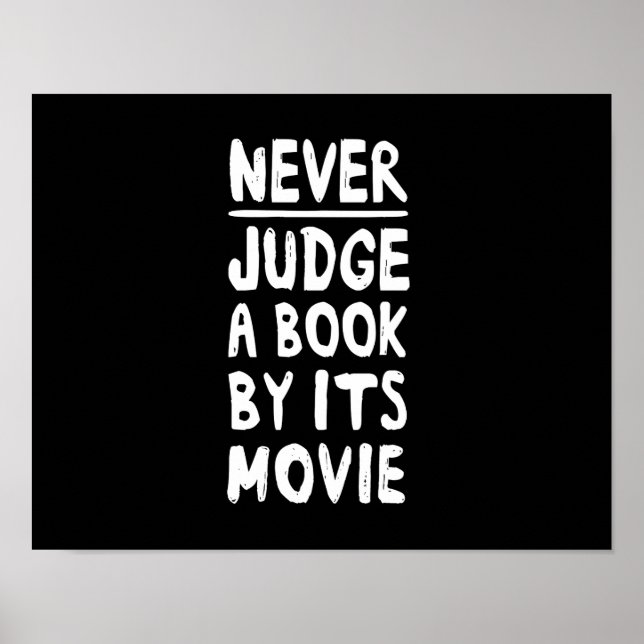 Urteile niemals ein Buch nach seinem Film Poster (Vorne)