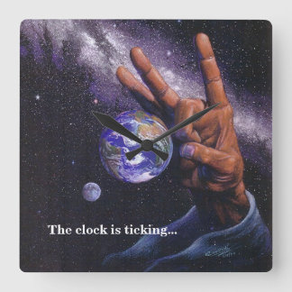 Urteilstag Quadratische Wanduhr