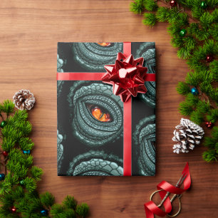 Urtierliches Reptilien-Raubtier-Auge-Geschenk-Anhä Geschenkpapier