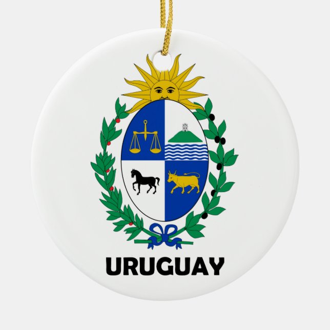 URUGUAY - Emblem/Flagge/Wappen/Symbol Keramikornament (Vorne)