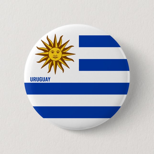 Uruguay Flag Charming Patriotic Button (Vorderseite)