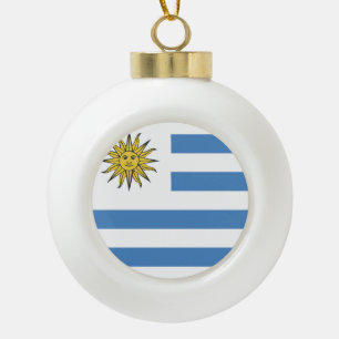 Uruguay Flag Emblem Keramik Kugel-Ornament