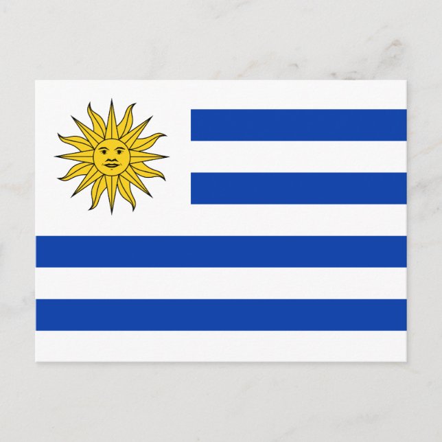 Uruguay Flag Postcard Postkarte (Vorderseite)