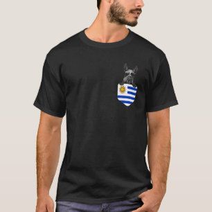 Uruguay Flag Riesenschnauzer Hund in Tasche T-Shirt