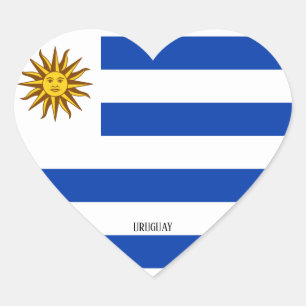 Uruguay Flag Splendid Patriotic Herz-Aufkleber