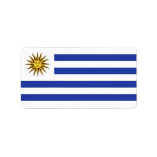 Uruguay-Flagge Adressaufkleber