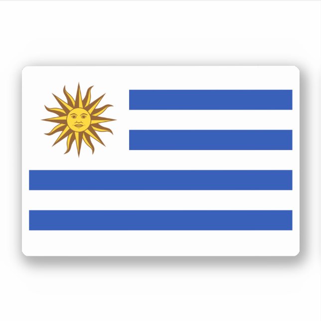 Uruguay-Flagge Aufkleber (Vorderseite)